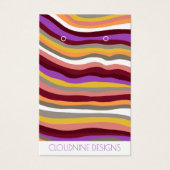 Vagues violettes portant collier bijoux carte d'af (Devant)