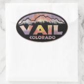 Vail Colorado drapeau ovales autocollants (Sac)