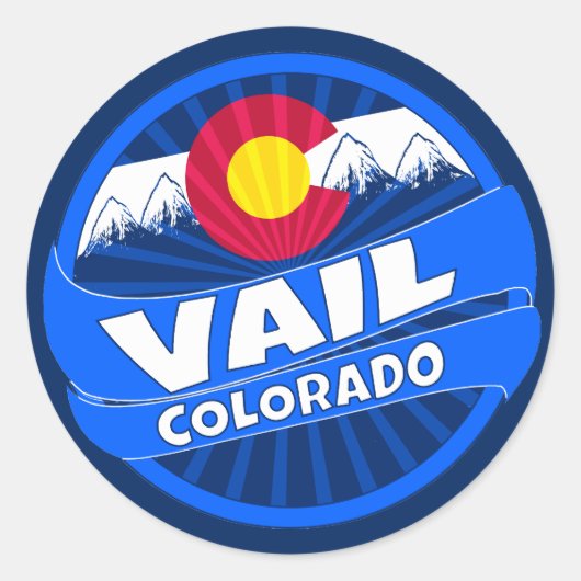 Vail Colorado gebergte burst sticker (Voorkant)