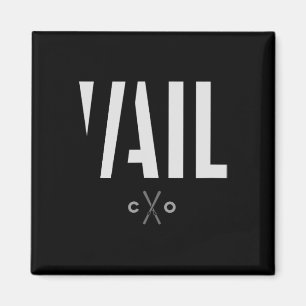 Vail Colorado Graphic Ski Magneet