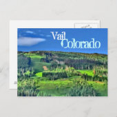 Vail Colorado kleur briefkaart (Voorkant / Achterkant)