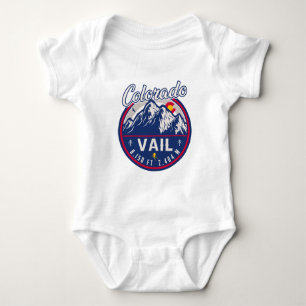 Vail Colorado Mountain Retro Sunset Souvenirs Romper