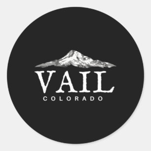 Vail Colorado Mountain Town Ronde Sticker