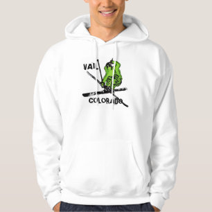 Vail Colorado neon green skier jongens hoodie