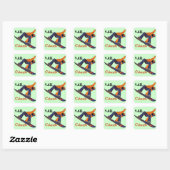 Vail Colorado orange snowboarder stickers (Feuille)