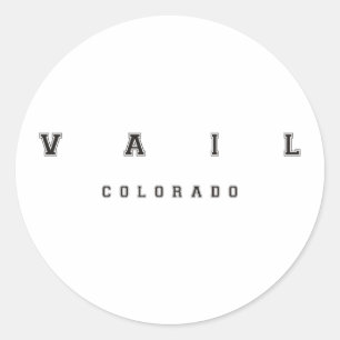 Vail Colorado Ronde Sticker