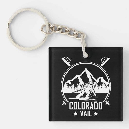 Vail Colorado Ski Sleutelhanger (voorkant)
