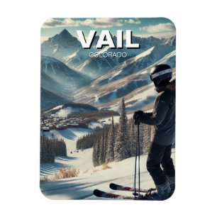 Vail Colorado Ski Snowboard Magneet