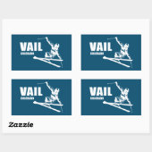 Vail Colorado Skier Rechthoekige Sticker (Vel)
