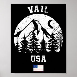 Vail Colorado Skigebied Alpineskiën Amerikaanse Vl Poster