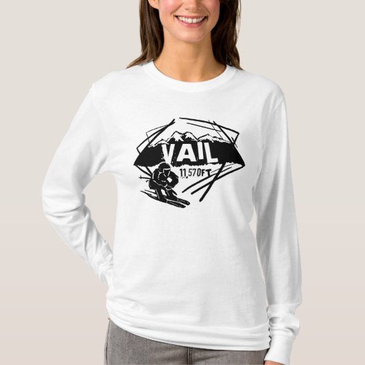 Vail Colorado skihoodie T-shirt (Voorkant)