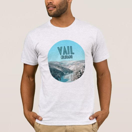 Vail Colorado Snow Mountains T-shirt (Voorkant)