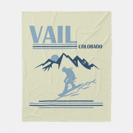 Vail Colorado snowboarden Fleece Deken (Voorkant)