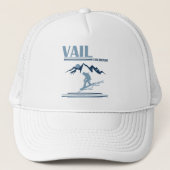 Vail Colorado snowboarden Trucker Pet (Voorkant)