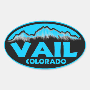 Vail Colorado stickers bleu ovale