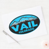 Vail Colorado stickers bleu ovale (Enveloppe)