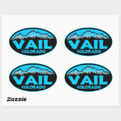 Vail Colorado stickers bleu ovale (Feuille)