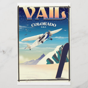 Vail Colorado vintage reisposter Briefpapier