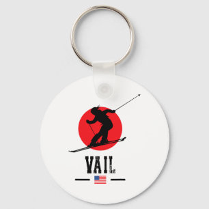 Vail Usa Skigebied Rocky Mountains Amerikaanse Ski Sleutelhanger
