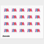 Vaina 1.5in autocollant carré (Feuille)