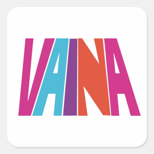 Vaina 1.5in autocollant carré (Devant)