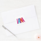 Vaina 1.5in autocollant carré (Enveloppe)