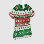 Vainqueur de Noël moche Aquarelle rouge verte (devant)
