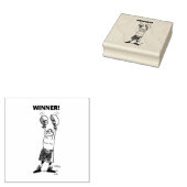 Vainqueur gros tampon caoutchouc sans poignée (Tamponné)