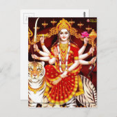 VAISHNO DEVI HINDU GODDESS BRIEFKAART (Voorkant / Achterkant)