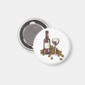 Vaisseau Bouteille Rouge Vin Bar Magnet (Recto/Verso)