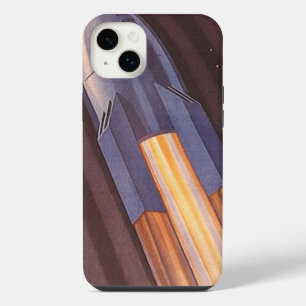 Vaisseaux spatiaux de science-fiction vintage fusé