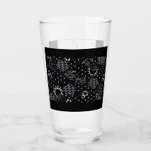 Vaisselle en verre à croquis de rose et sérigraphi