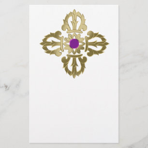 Vajra gouden boeddhistisch symbool flyer