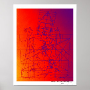 Vajrasattva et affiche de croquis d'époux