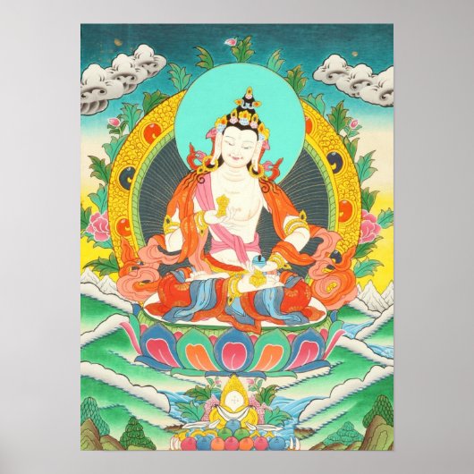 Vajrasattva Thangka Poster (Voorkant)