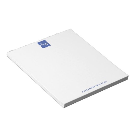 Vak Formele monogrammen Notitieblok (Schuin)