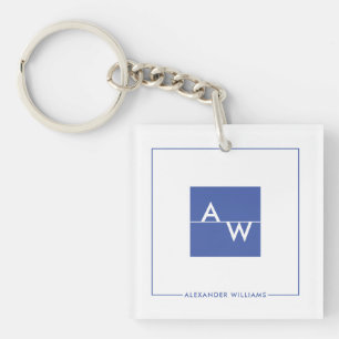 Vak Formele monogrammen Sleutelhanger