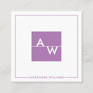 Vak Formele monogrammen Vierkante Visitekaartje