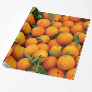 Vak van Juicy Sinaasappels Cadeaupapier
