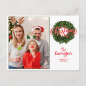 Vakanesfeestdag Foto Boxwood Wreate Briefkaart (Voorkant)