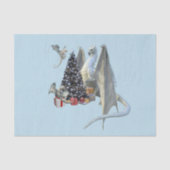 Vakaneskerstboom IJ Draak met baby's Tissuepapier (Voorkant)