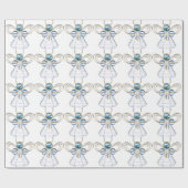 Vakangel voor kerstmis cadeaupapier (Vlak)