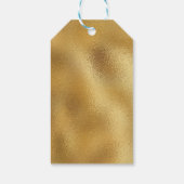 Vakankerfeestdag Gold Foil & White Snowflake Cadeaulabel (Achterkant)