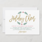 Vakankerfeestdag met modern Gold Script Kaart (Voorkant)