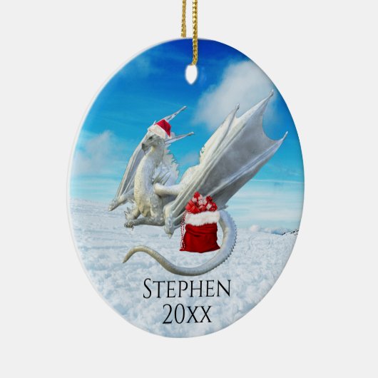 Vakankerkerstkerstkerstwinter Keramisch Ornament (Rechts)