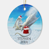 Vakankerkerstkerstkerstwinter Keramisch Ornament (Links)