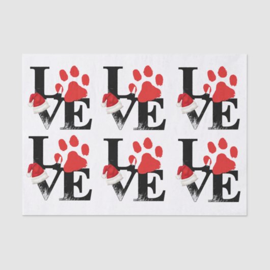 Vakantia Santapaws - Afdrukken met kerstklep Tissuepapier (Voorkant)