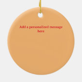 Vakantiandman op het strand keramisch ornament (Achterkant)