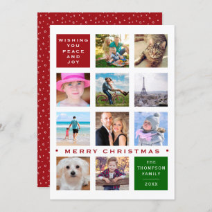 Vakantie 12 Foto Aangepaste Collage Feestdagenkaart