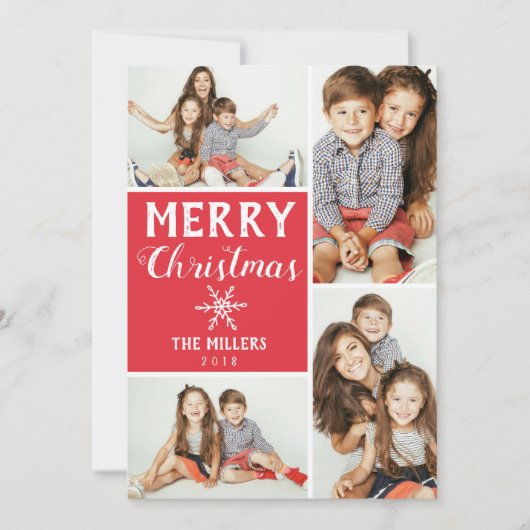 Vakantie 4 - Fotocollage Feestdagenkaart (Voorkant)